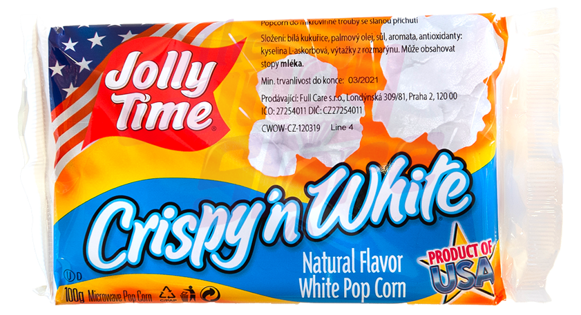 Jolly Time Popcorn Crispy'n White 100 g
