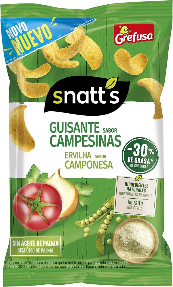 Snatt’s SNACK hráškový chips - zelenina, korenie 85g